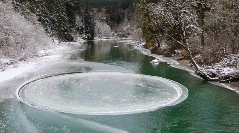 El misterioso fenómeno de los círculos de hielo sobre el agua
